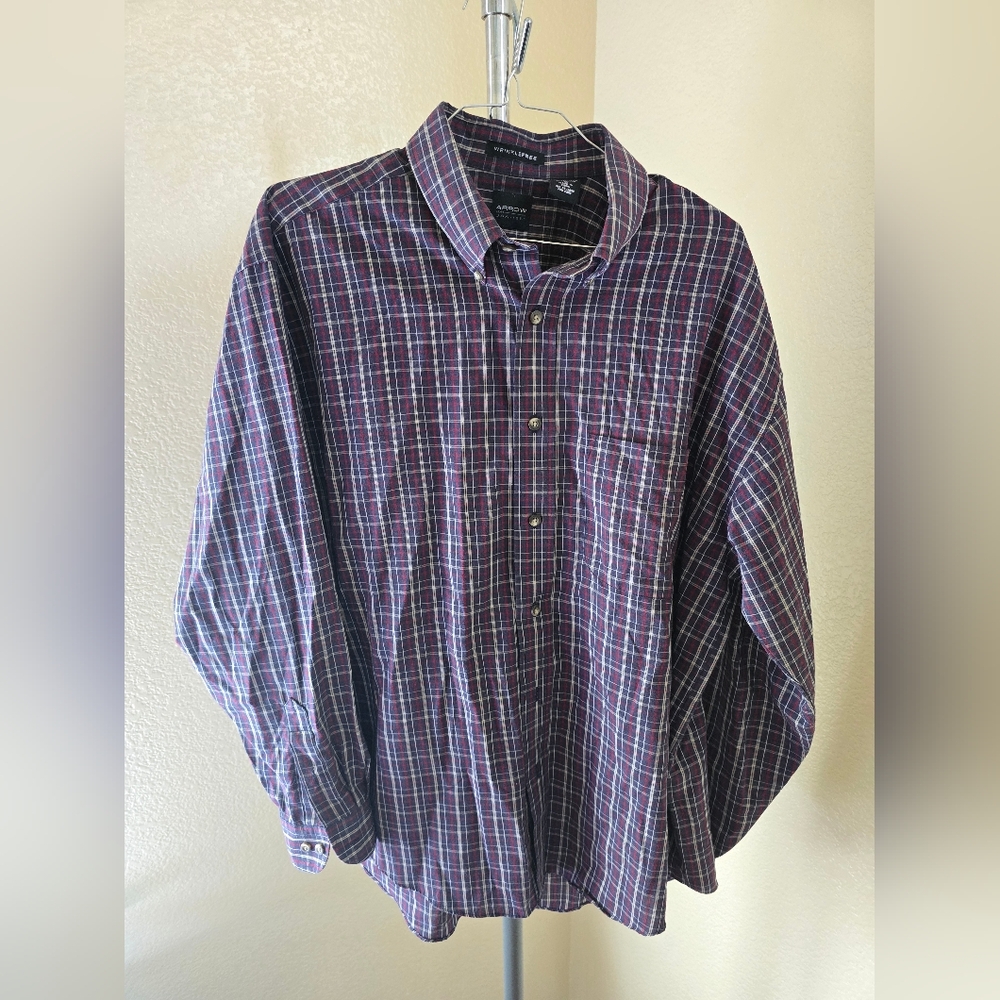 Arrow Button Down Long Sleeve Shirt With Pocket